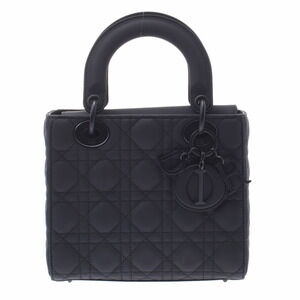 Christian Dior Lady Cannage Bag Black Ultra Matte Calfskin